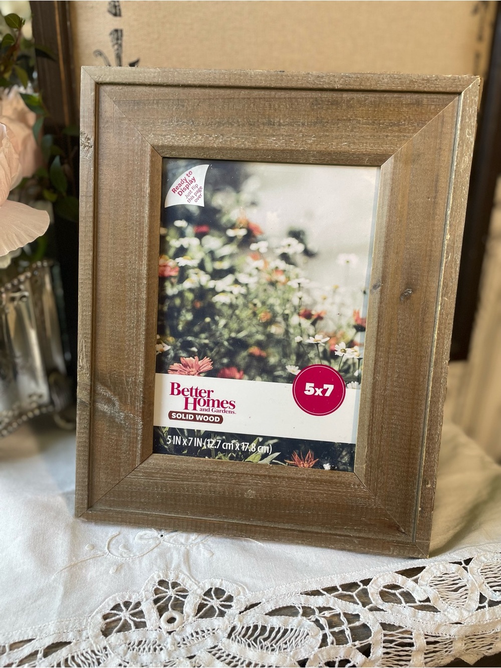 Wood picture frame wide frame 5x7